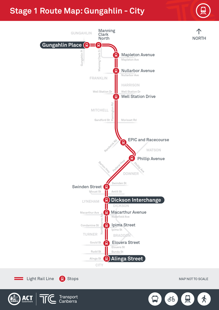 Light rail map